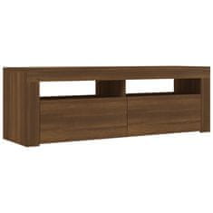 Vidaxl TV omarica z LED lučkami rjavi hrast 120x35x40 cm