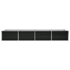 Vidaxl Visoka greda antracitna 320x80x45 cm pocinkano jeklo