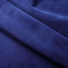 shumee Zatemnitvena zavesa z obročki žametna temno modra 290x245 cm