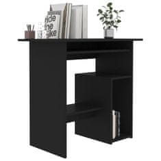 Vidaxl Pisalna miza črna 80x45x74 cm iverna plošča