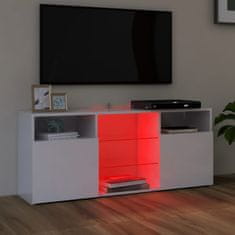 Vidaxl TV omarica z LED lučkami visok sijaj bela 120x30x50 cm