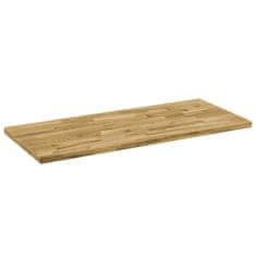 Greatstore Površina za mizo trden hrastov les pravokotna 44 mm 100x60 cm