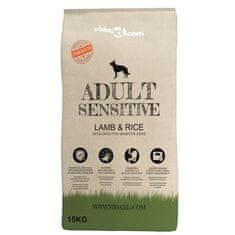 Vidaxl Suha hrana za pse Adult Sensitive Lamb & Rice 2 kosa 30 kg