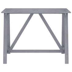 Vidaxl Vrtna barska miza siva 140x70x104 cm trden akacijev les