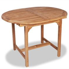 Vidaxl Raztegljiva vrtna miza (110-160)x80x75 cm trdna tikovina