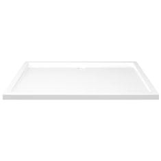 Vidaxl Pravokotna ABS tuš kad bela 80x120 cm