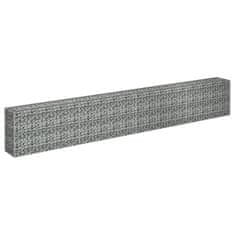Vidaxl Visoka greda gabion pocinkano jeklo 360x30x60 cm