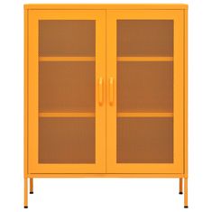 Vidaxl Omara za shranjevanje gorčično rumena 80x35x101,5 cm jeklo