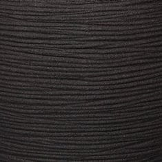 Vidaxl Vaza Nature Rib okrogla 62x48 cm črna