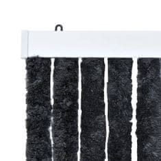 Vidaxl Zavesa proti mrčesu iz šenilje 90x220 cm antracitna