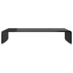 Vidaxl Stojalo za TV/Računalniški Zaslon Črno Steklo 60x25x11 cm