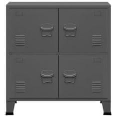 Vidaxl Arhivska omarica antracitna 75x40x80 cm jeklo