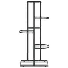 Greatstore Stojalo za rože 5-nadstropno 43x22x98 cm črna kovina