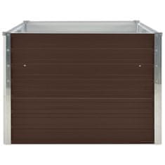 Vidaxl Dvignjeno cvetlično korito 160x80x45cm pocinkano jeklo rjavo