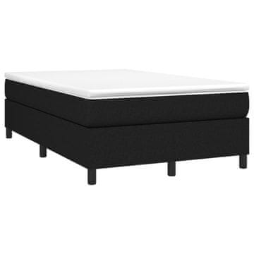 Vidaxl Box spring postelja z vzmetnico črna 120x190 cm blago