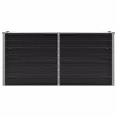 Vidaxl Visoka greda antracitna 160x40x77 cm pocinkano jeklo