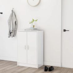 Vidaxl Omara za čevlje visok sijaj bela 60x35x92 cm iverna plošča