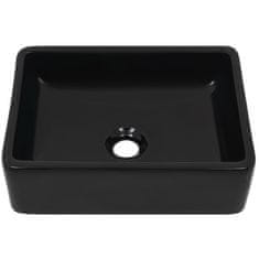 shumee Keramični umivalnik pravokotne oblike črne barve 41x30x12 cm