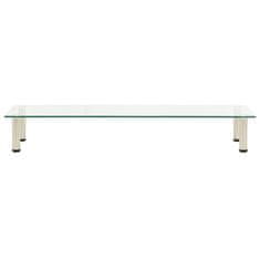 Vidaxl TV stojalo prozorno 120x35x17 cm kaljeno steklo
