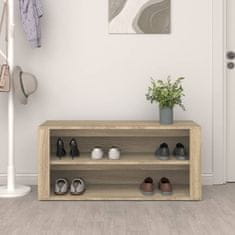 Vidaxl Regal za čevlje sonoma hrast 100x35x45 cm inženirski les