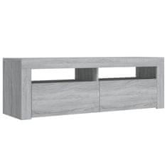 Vidaxl TV omarica z LED lučkami siva sonoma 120x35x40 cm