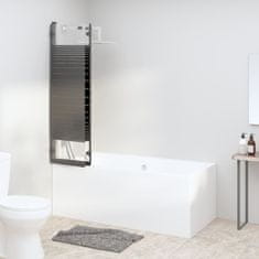 Vidaxl Zložljiva pregrada za tuš s 3 paneli ESG 130x130 cm črna