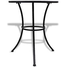 shumee Bistro miza modra in bela 60 cm mozaik