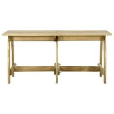 Vidaxl Vrtna miza 160x74x75 cm impregnirana borovina