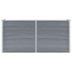 Vidaxl Visoka greda iz pocinkanega jekla 160x40x77 cm sive barve