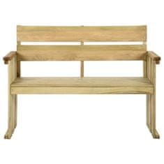 Vidaxl Vrtna klop 121 cm impregnirana borovina