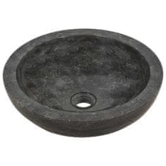 Vidaxl Umivalnik 40x12 cm marmor črn