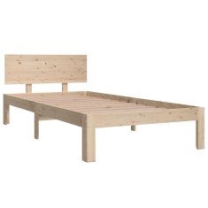 Vidaxl Posteljni okvir iz trdnega lesa 90x190 cm 3FT
