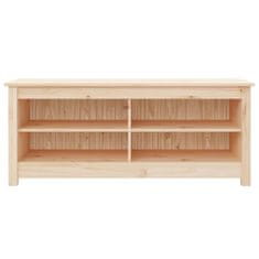 Vidaxl Klop za čevlje 110x38x45,5 cm trdna borovina