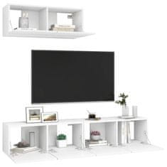Vidaxl TV omarice 3 kosi bela iverna plošča