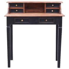 Vidaxl Pisalna miza s predali 90x50x101 cm trden predelan les