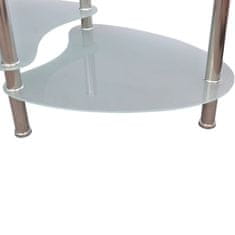 Greatstore Klubska mizica z ekskluzivno obliko bela