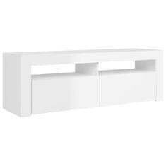 Vidaxl TV omarica z LED lučkami visok sijaj bela 120x35x40 cm