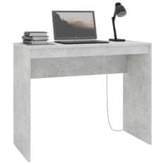 Vidaxl Pisalna miza betonsko siva 90x40x72 cm iverna plošča