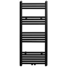 Vidaxl Kopalniški radiator z ravnimi cevmi 500x1160 mm črn