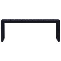 Vidaxl Vrtna klop 120,5 cm PS plošča črna
