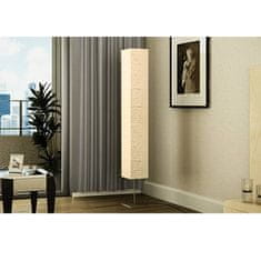 Greatstore Stoječa Svetilka Kvadratne Oblike, Kremne Barve 170 cm