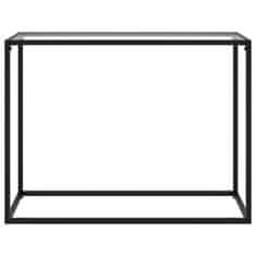 Greatstore Konzolna mizica prozorna 100x35x75 cm kaljeno steklo