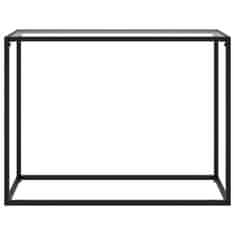 Vidaxl Konzolna mizica prozorna 100x35x75 cm kaljeno steklo