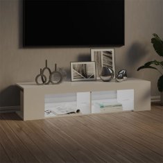 Vidaxl TV omarica z LED lučkami visok sijaj bela 135x39x30 cm