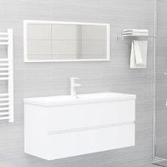Greatstore Omarica za umivalnik bela 100x38,5x45 cm iverna plošča