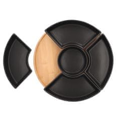 Homla Krožnik FINCAN s črnimi skodelicami 30 cm