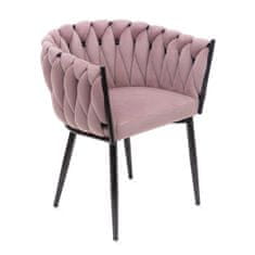 Homla PRINSSI velur stol roza 64x54x73 cm