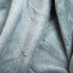 Homla NOVO CLUMSY odeja iz imitacije zajčjega krzna modra 150x200 cm