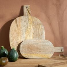 Homla CARN MANGO lesena deska z ročajem podolgovata 38x15 cm