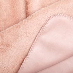 Homla NOVO CLUMSY odeja iz imitacije zajčjega krzna roza 150x200 cm